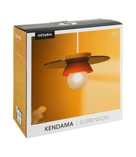 Suspension céramique Kendama orange D26