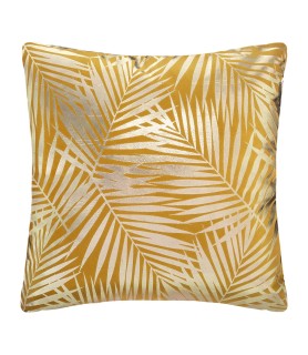 Coussin velours or Tropic 40x40 cm ocre