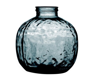 Vase Louise verre recyclé bleu 9L D25 H30